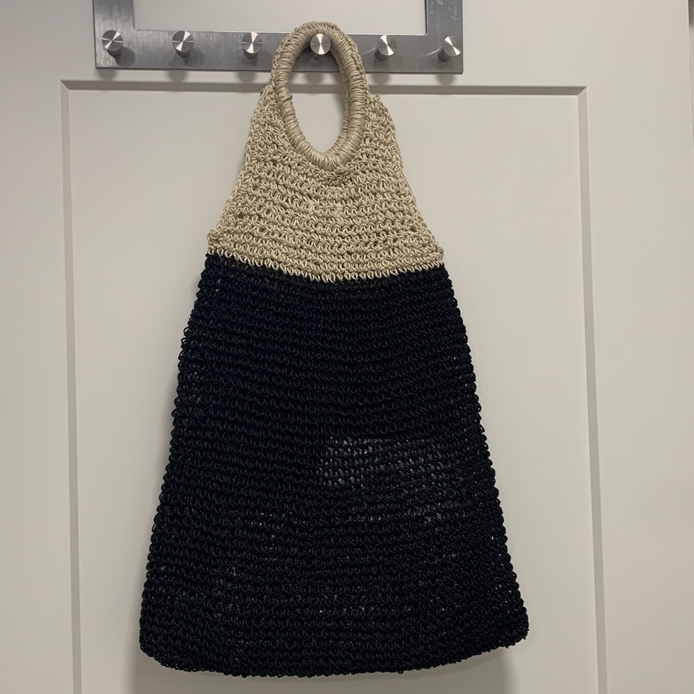 Mersea Two-Tone Crochet Tote Bag